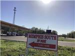 The front entrance sign at MEMPHIS-SOUTH RV PARK & CAMPGROUND - thumbnail