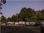 A row of trailers in RV sites at HERITAGE COVE RESORT - thumbnail
