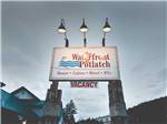 Main business sign near entrance at THE WATERFRONT AT POTLATCH RESORT & RV PARK - thumbnail