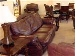 Leather furniture inside lounge at IRON HORSE RV RESORT - thumbnail