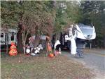 Halloween decorations by a RV site at DAN RIVER CAMPGROUND - thumbnail