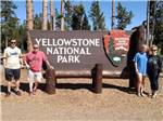 Sign saying Yellowstone National Park at IVYS COVE RV RETREAT - thumbnail