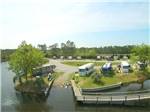 Aerial view of waterfront RV sites at AVALON LANDING RV PARK - thumbnail