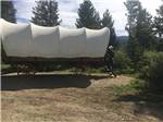 One of rental covered wagons at WINDING RIVER RESORT - thumbnail