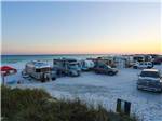 Overlooking motorhomes on the beach at CAMPING ON THE GULF - thumbnail
