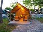 One of the glamping rental tents at CAMPING ON THE GULF - thumbnail