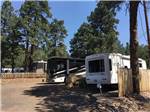 A couple of RVs in dirt RV sites at FLAGSTAFF RV PARK - thumbnail