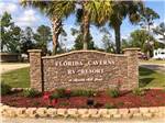The front entrance sign at FLORIDA CAVERNS RV RESORT AT MERRITT'S MILL POND - thumbnail