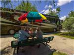 Couples camping in RV at HOLIDAY TRAV-L-PARK - thumbnail