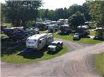Aerial view of trailers camping at ELKHART CAMPGROUND - thumbnail