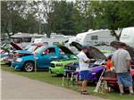 A row of classic cars at a car show at LONE PINE CAMPSITES - thumbnail