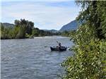 A white water raft on the river at RIVERBEND RV PARK OF TWISP - thumbnail