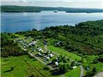 Magnificent view of lake and campground at BRAS D'OR LAKES CAMPGROUND ON THE CABOT TRAIL - thumbnail