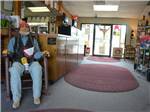 Office lobby with life size Willie Nelson doll at TWO RIVERS CAMPGROUND - thumbnail