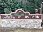 Sign at entrance to RV park at VILLAGE CAMPER INN RV PARK - thumbnail