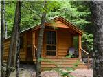 An outside view of a rental cabin at LAKE GEORGE CAMPING VILLAGE - thumbnail