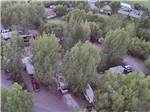 An aerial view of the wooded campsites at PHILLIPS RV PARK - thumbnail