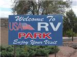 Park sign with campground name at USA RV PARK - thumbnail