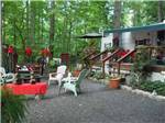 A beautifully decorated RV site at CHRISTOPHER RUN CAMPGROUND - thumbnail