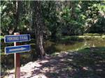 Sign for the hiking trail at SUGAR MILL RUINS TRAVEL PARK - thumbnail