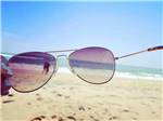 Sunglasses looking at the beach and water at MARTHA'S VINEYARD FAMILY CAMPGROUND - thumbnail