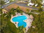 Aerial shot of clover-shaped pool  at HOLIDAY RV VILLAGE - thumbnail