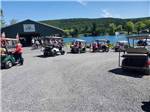 A line of golf carts at TWIN OAKS CAMPGROUND - thumbnail