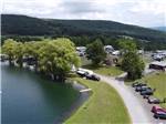 Aerial view of trailers camping at TWIN OAKS CAMPGROUND - thumbnail