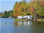 Trailers camping on the water at ALPINE LAKE RV RESORT - thumbnail