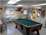 The pool table in the rec hall at MUSICLAND KAMPGROUND - thumbnail