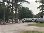 Trucks and trailers parked in sites at TREASURE ISLE RV PARK - thumbnail