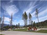 A picnic table in a RV site at FAIRMONT HOT SPRINGS RESORT - thumbnail