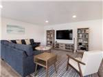 A lounge area with a flat screen TV at OCEANSIDE RV RESORT - thumbnail