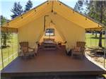 The front of one of the rental glamping tents at REDWOOD MEADOWS RV RESORT - thumbnail