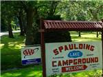 The front entrance sign at SPAULDING LAKE CAMPGROUND - thumbnail