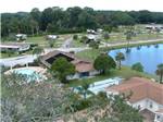 An aerial view of the clubhouse and pool at SEVEN SPRINGS TRAVEL PARK - thumbnail