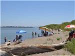 People on the beach at SANDY BEACH COUNTY PARK AND CAMPGROUND - thumbnail