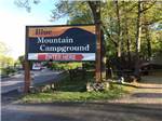 The front entrance sign at BLUE MOUNTAIN CAMPGROUND - thumbnail