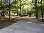 A paved road leading to the RV sites at BLUE MOUNTAIN CAMPGROUND - thumbnail