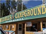 The sign on the front of the restaurant at WILD BILL'S CAMPGROUND, SALOON & GRILL - thumbnail