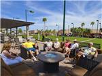 Patio area with tables at VALLE DEL ORO RV RESORT - thumbnail