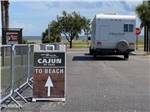 The sign that points you to the beach at CAJUN RV PARK - thumbnail