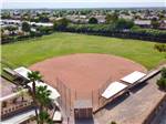 An aerial view of the baseball field at SUPERSTITION SUNRISE RV RESORT - thumbnail