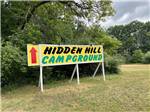 The front entrance sign at HIDDEN HILL FAMILY CAMPGROUND - thumbnail