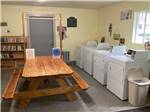A picnic table in the laundry room at JIM & MARY'S RV PARK - thumbnail