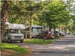 The paved road between RV sites at CANNON BEACH RV RESORT - thumbnail