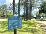 A sign explaining the history of the campground at STAGECOACH RV PARK - thumbnail
