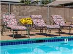 The lounge chairs by the swimming pool at SHAMROCK RV PARK - thumbnail