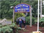 Sign at entrance to RV park at BLACK BEAR CAMPGROUND - thumbnail