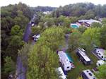 Aerial view over campground at LAKEWOOD RV RESORT - thumbnail